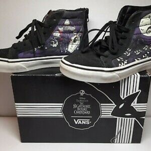 Vans Sk8-Hi Zip Disney Jack's Lament Nightmare Before Christmas US Kids Size 3